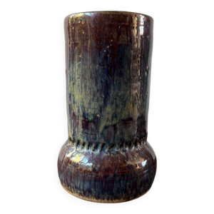 Vase en céramique vintage - bleu