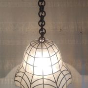 Mother-of-pearl and brass suspension, mid-20th century.