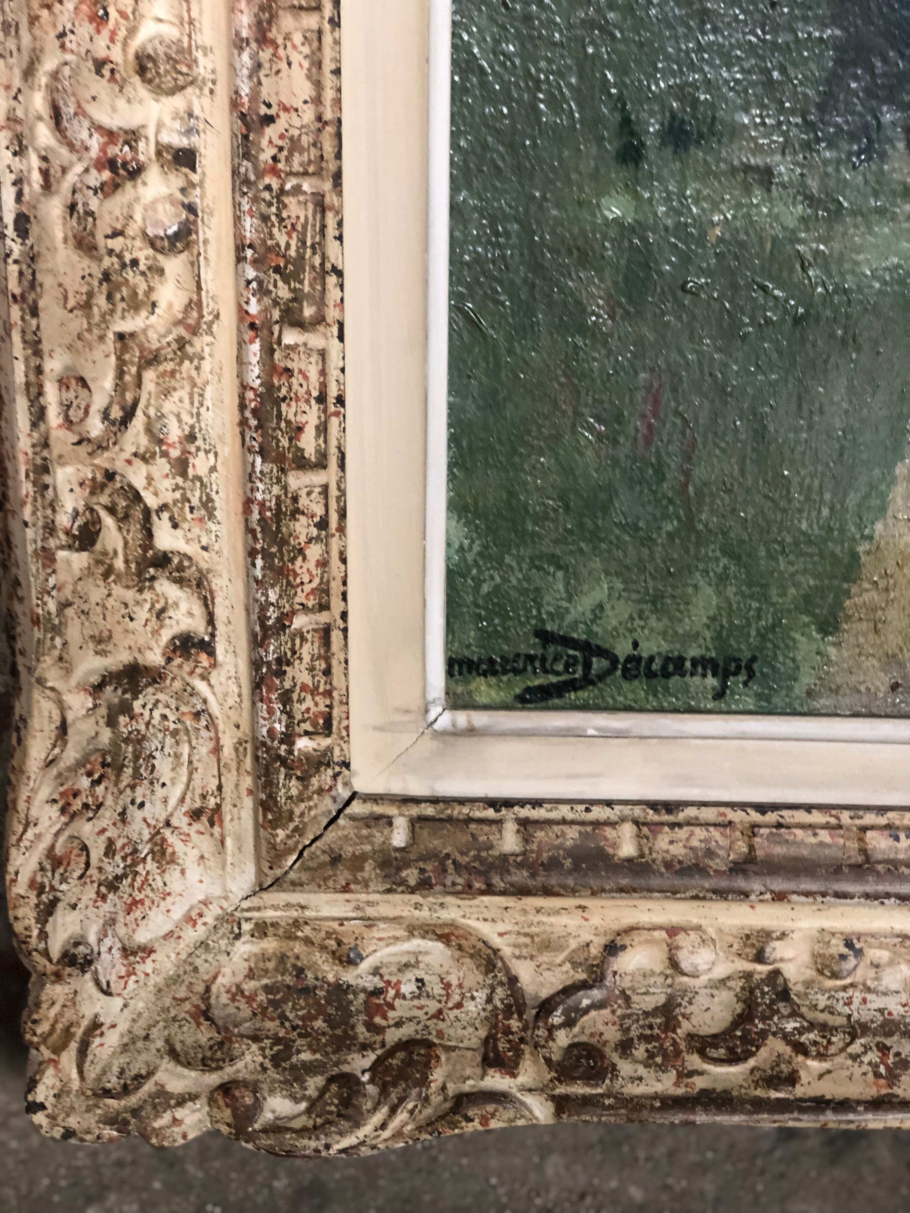Huile sur toile "Bouquet de roses" signée Maurice Décamps