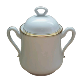 Vintage porcelain sugar from Limoges edged gold