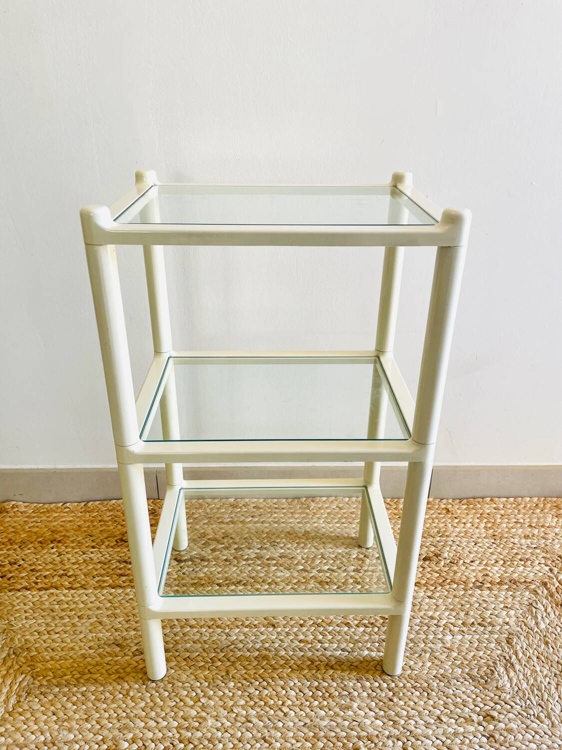 Off-white Bakelite shelf by Makio Hasuike for Gedy 1970