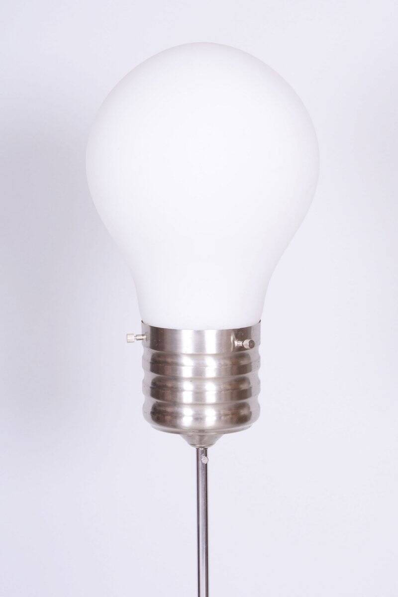 Mid-Century Modern Floor Lamp in Beech and Chrome, 1970s