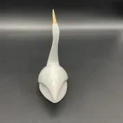 Porcelain Swan Hollóháza – Hungary – Vintage figurine with a golden beak