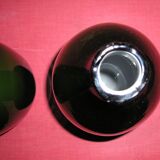 Pair of vases glass "bottle" double layer, 70 years