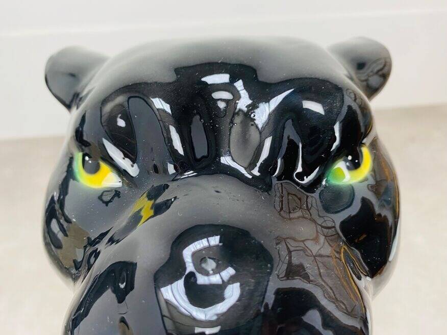 Black panther in ceramic floor 76 cm