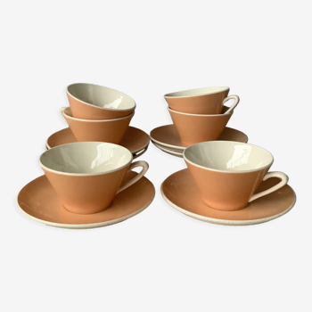 6 tasses Villeroy & Boch Mettlach Saar