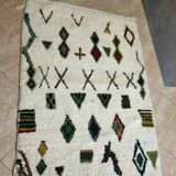 Azilal rug with geometric diamonds