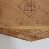 Golden Art Deco beveled mirror 65x38cm