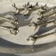 Set of 8 antique silver-plated knife rests Animals