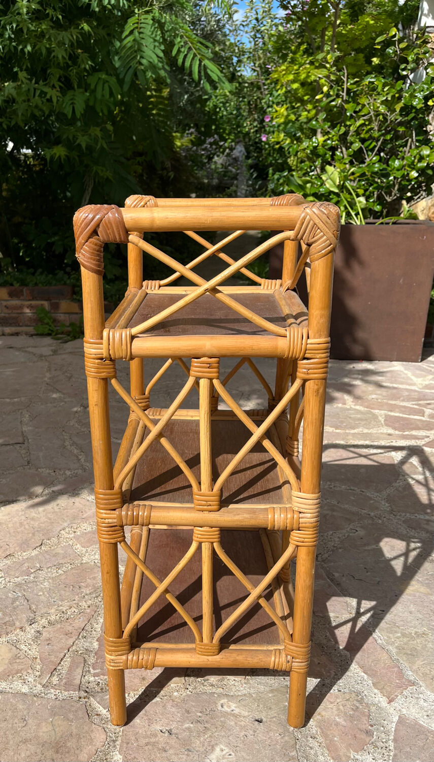 Rattan shelf