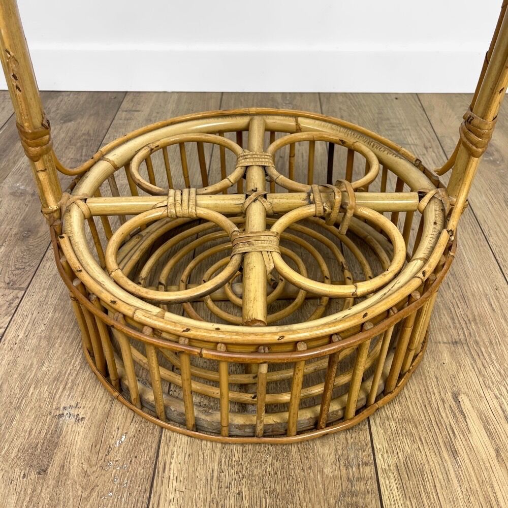 Rattan bottle holders from the 60s