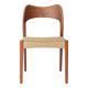 1 of 8 Arne Hovmand-Olsen Chair for Mogens Kold, Danish Teak & Danish Cord