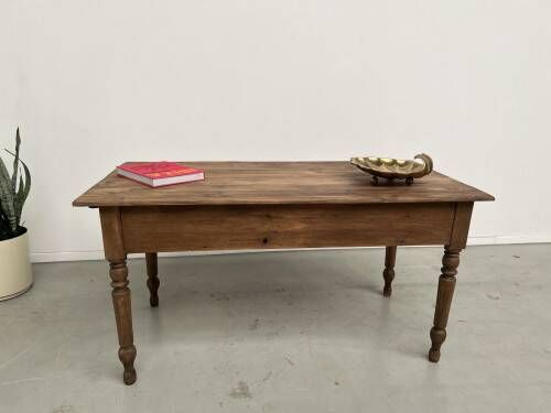 Farm work table in solid pine, 1950s