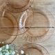 Set of 6 vintage Arcoroc rosaline dessert plates
