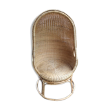 Cocoon armchair in rattan