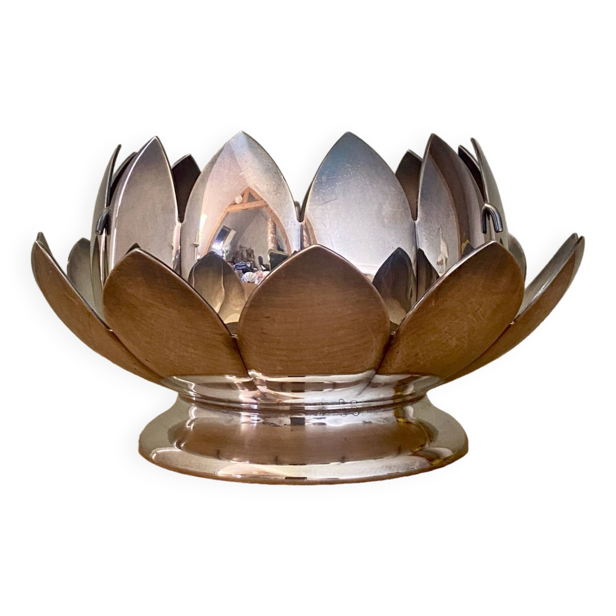 Pique fleur en métal argenté Reed & Barton