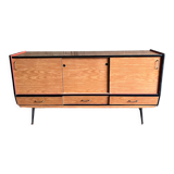 Vintage formica sideboard with sliding doors