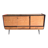 Vintage formica sideboard with sliding doors