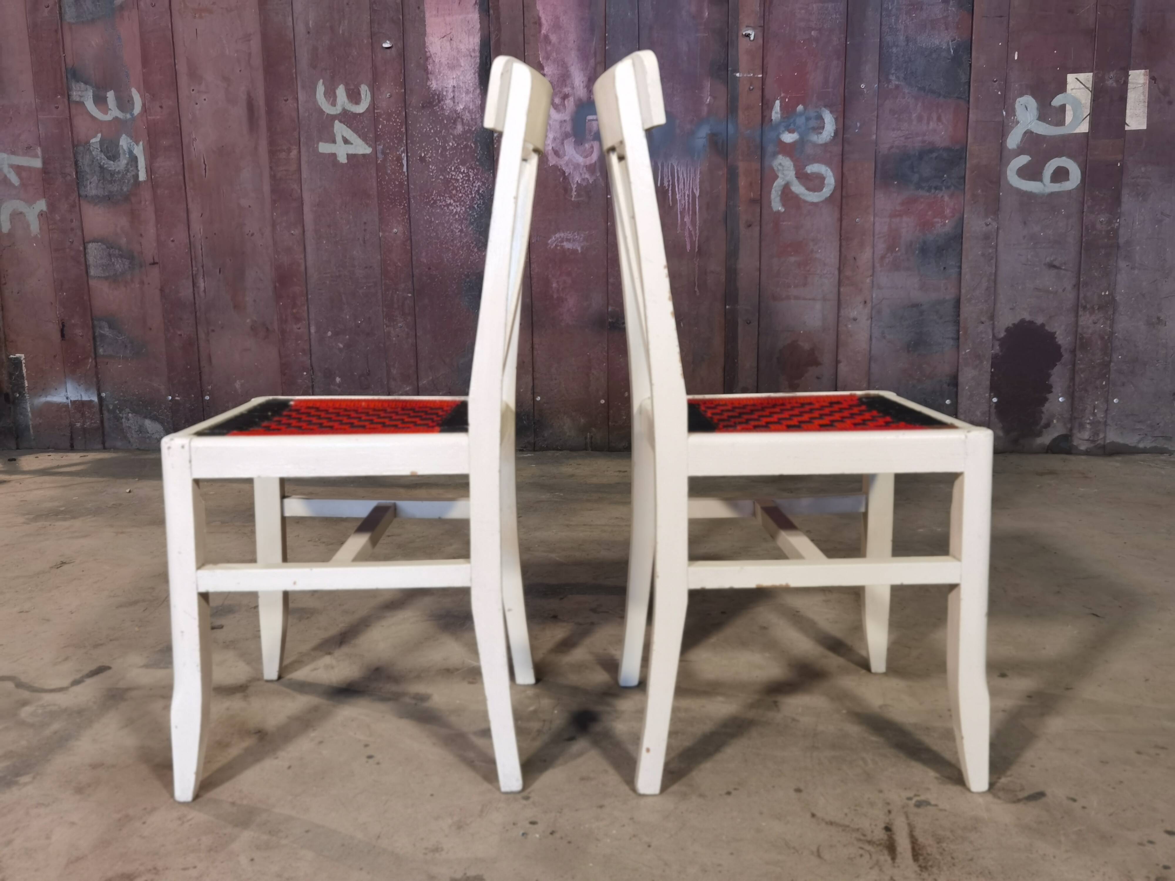 Paire de chaises Cruege reconstruction 1950