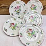 5 dessert plates 22.7 cm Lunéville reverbere model