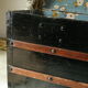 Domed travel trunk old wood