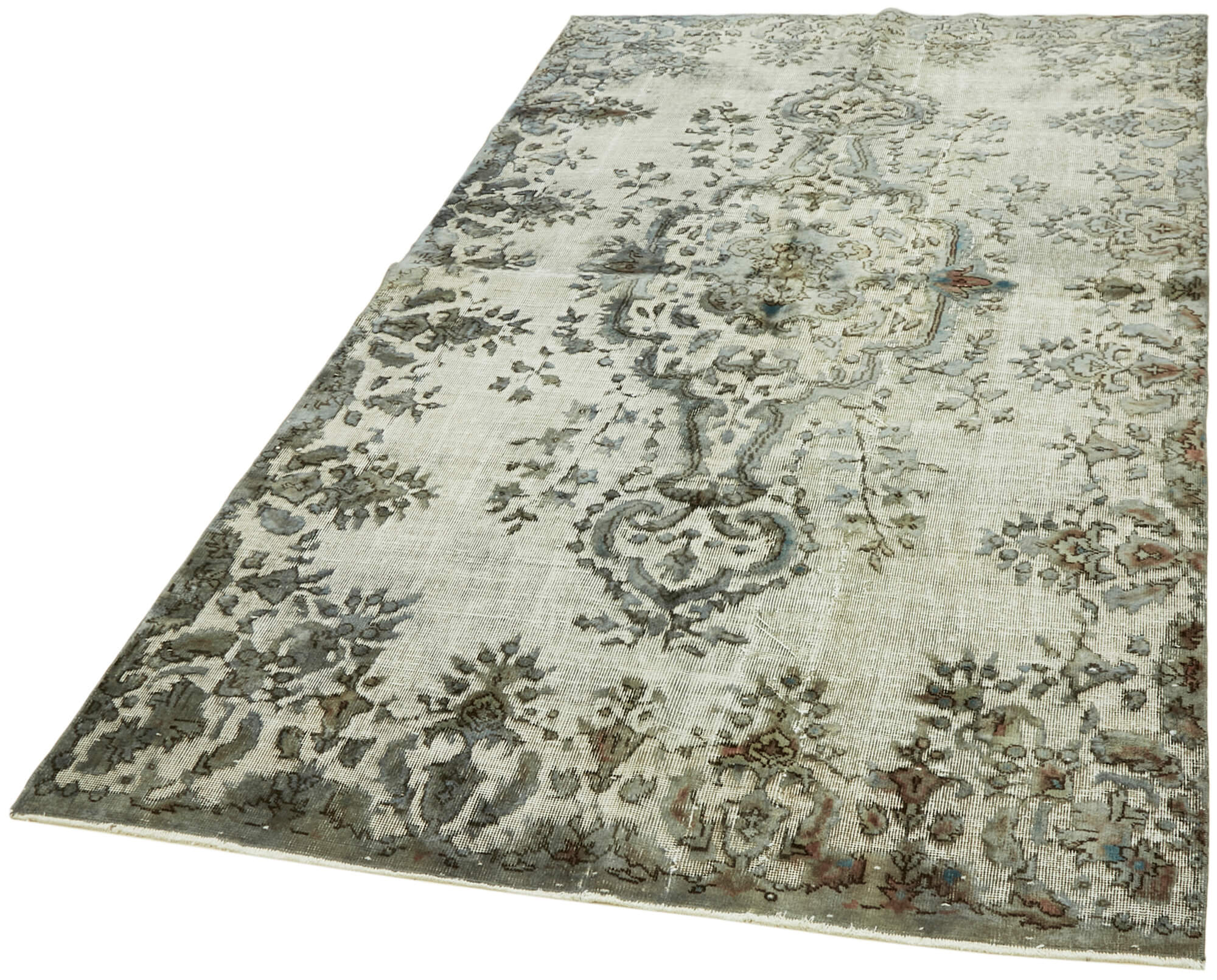 Hand-Knotted antique turkish 1970s, grey, 168x280cm