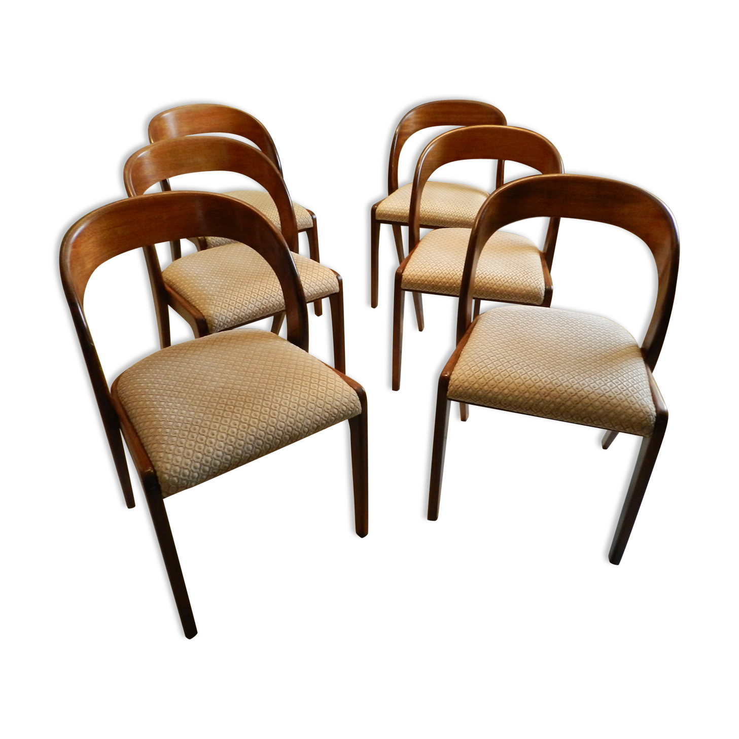 Chaises scandinave gondole années 70