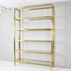 Hollywood Recency Brass and Crystal Shelving, France 70s
