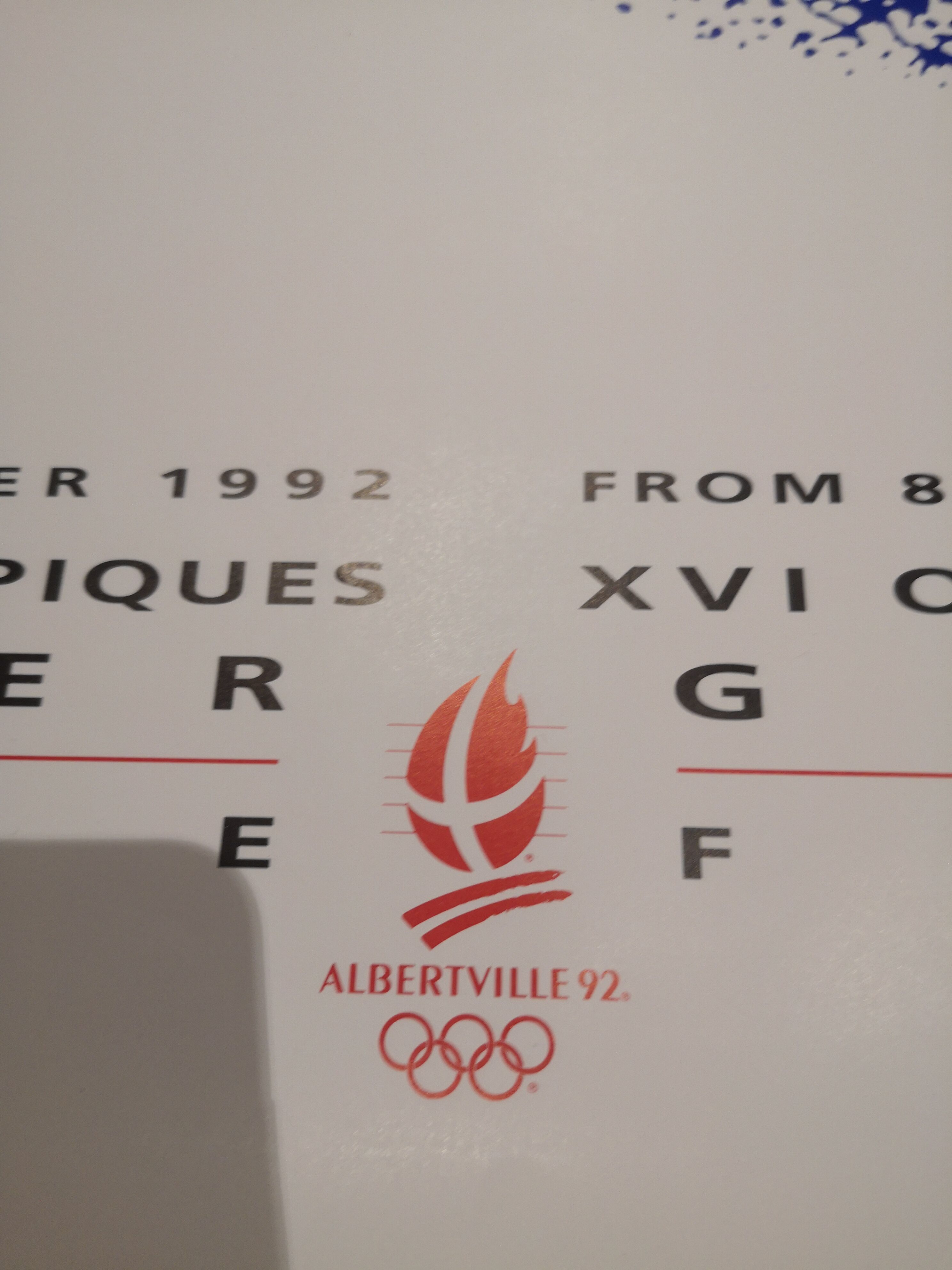 Poster Albertville curling olympic games poster