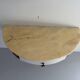 Floating wall console with drawer, brass body and marble top, 1960s, Italy