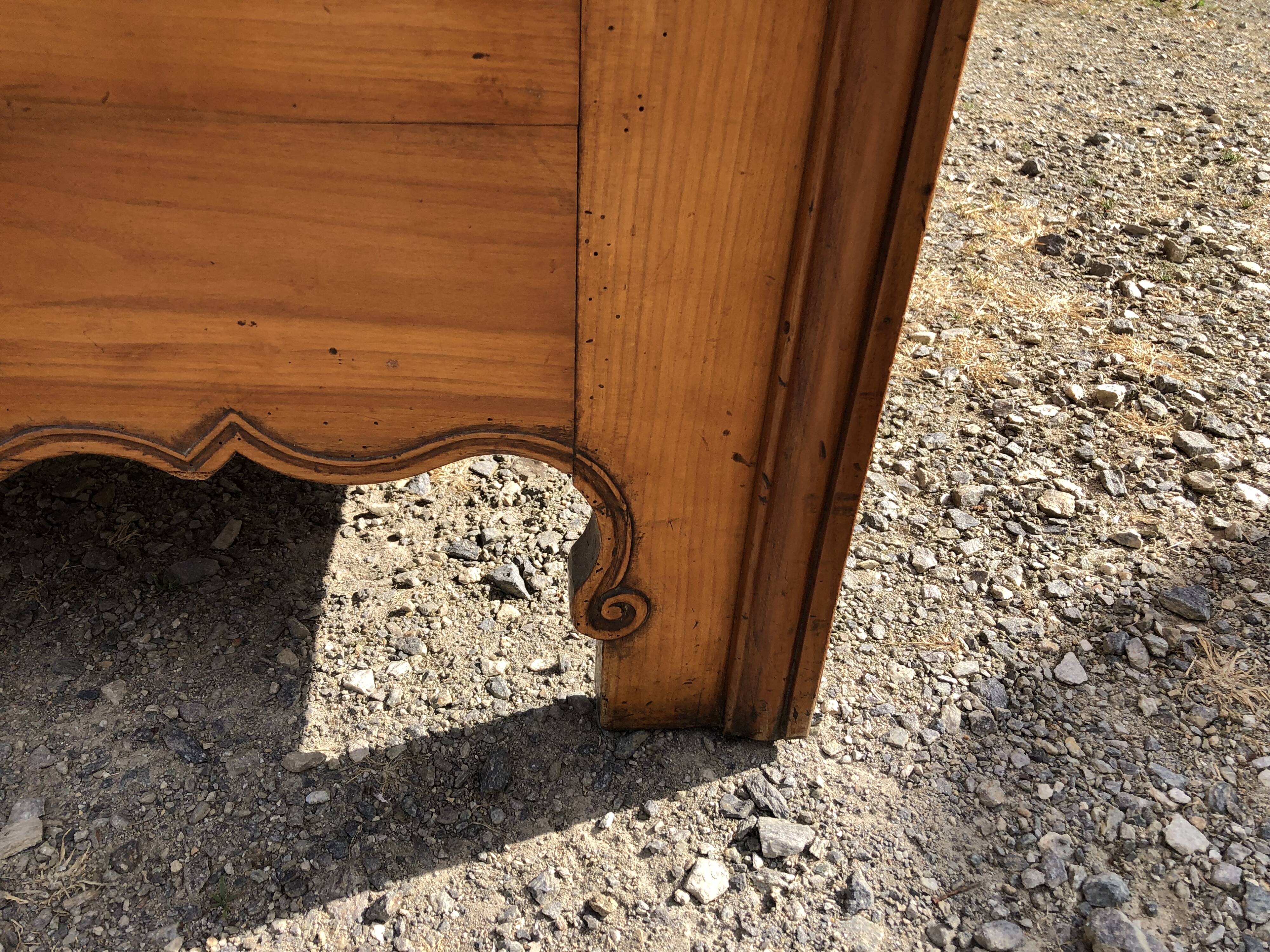 Louis XV style cherry wood cabinet late 19th century