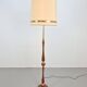 Vintage Scandinavian Floor Lamp in Teak and Brass, 1960s