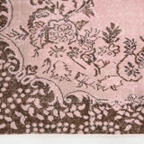 5x9 Light Pink Handmade Wool Turkish Rug 266x157Cm