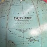 Globe terrestre lumineux en verre 50’s/60’s