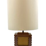 Art deco ceramic table lamp, Andre Fau Boulogne France circa 1940s