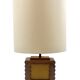 Art deco ceramic table lamp, Andre Fau Boulogne France circa 1940s