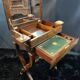Louis-Philippe period mahogany writing desk with candlestick, 19th century