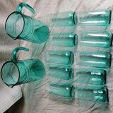 Service a orangeade vert mente a l'eau