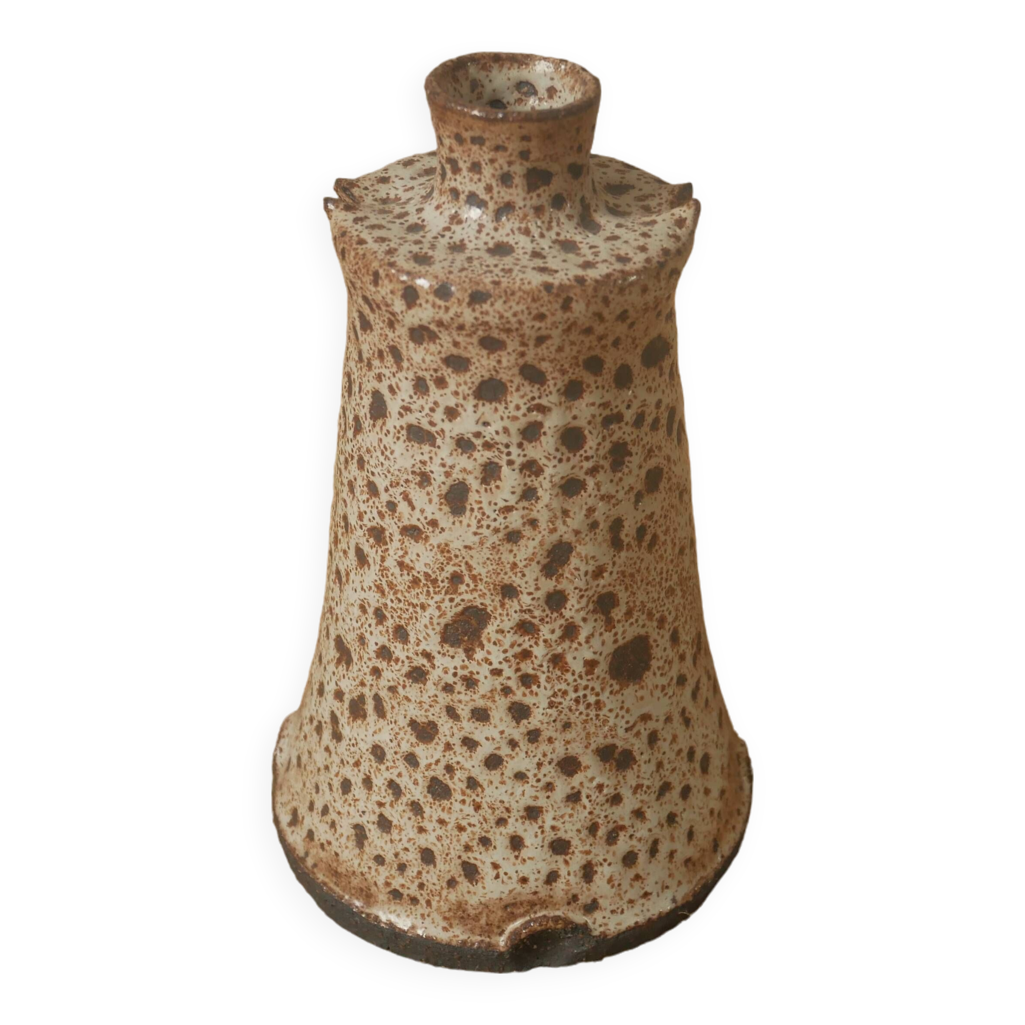 Soliflore vase ceramic pyrite sandstone minimalist design handmade Scandinavian pottery