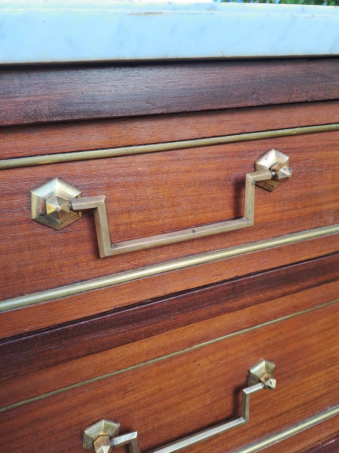 Louis XVI chest of drawers, mahogany, late 18th century, early 19th century