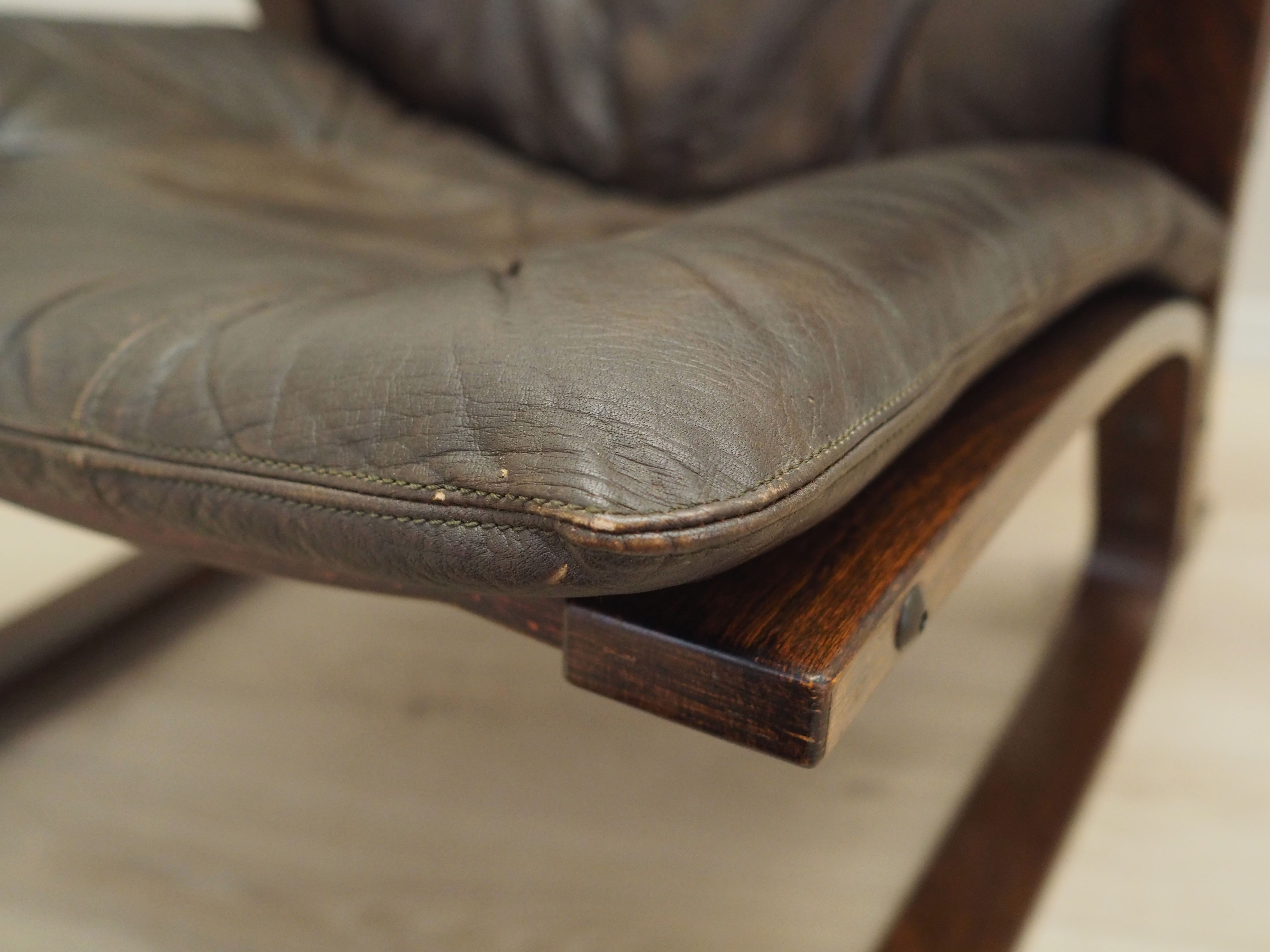 Fauteuil À Bascule En Bambou Et Rotin Courbé Artisanat