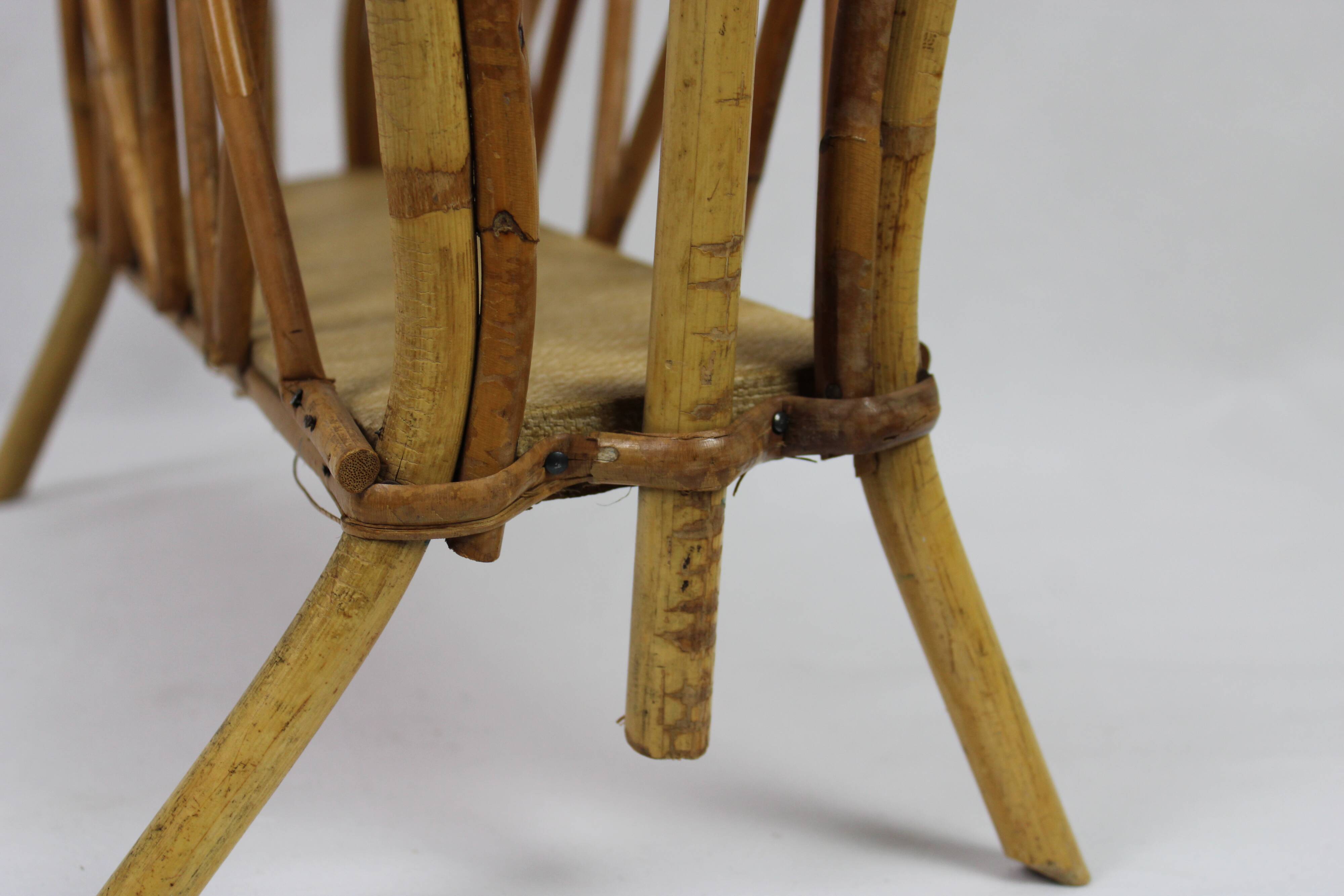 Rattan magazine holder