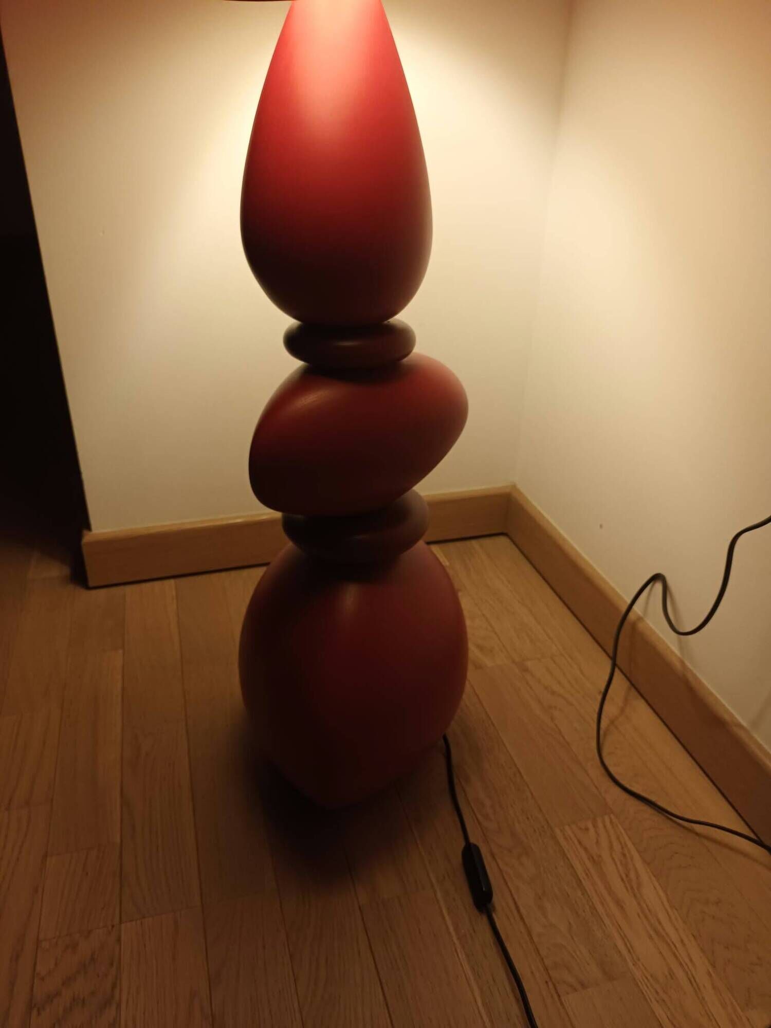 Lamp / luminaire retro 1970s style red