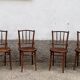 Series of 6 parisian bistro chairs 1950