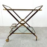 Vintage italian serving trolley style Cesare Lacca, 1950s
