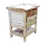 Old Burmese teak bedside furniture