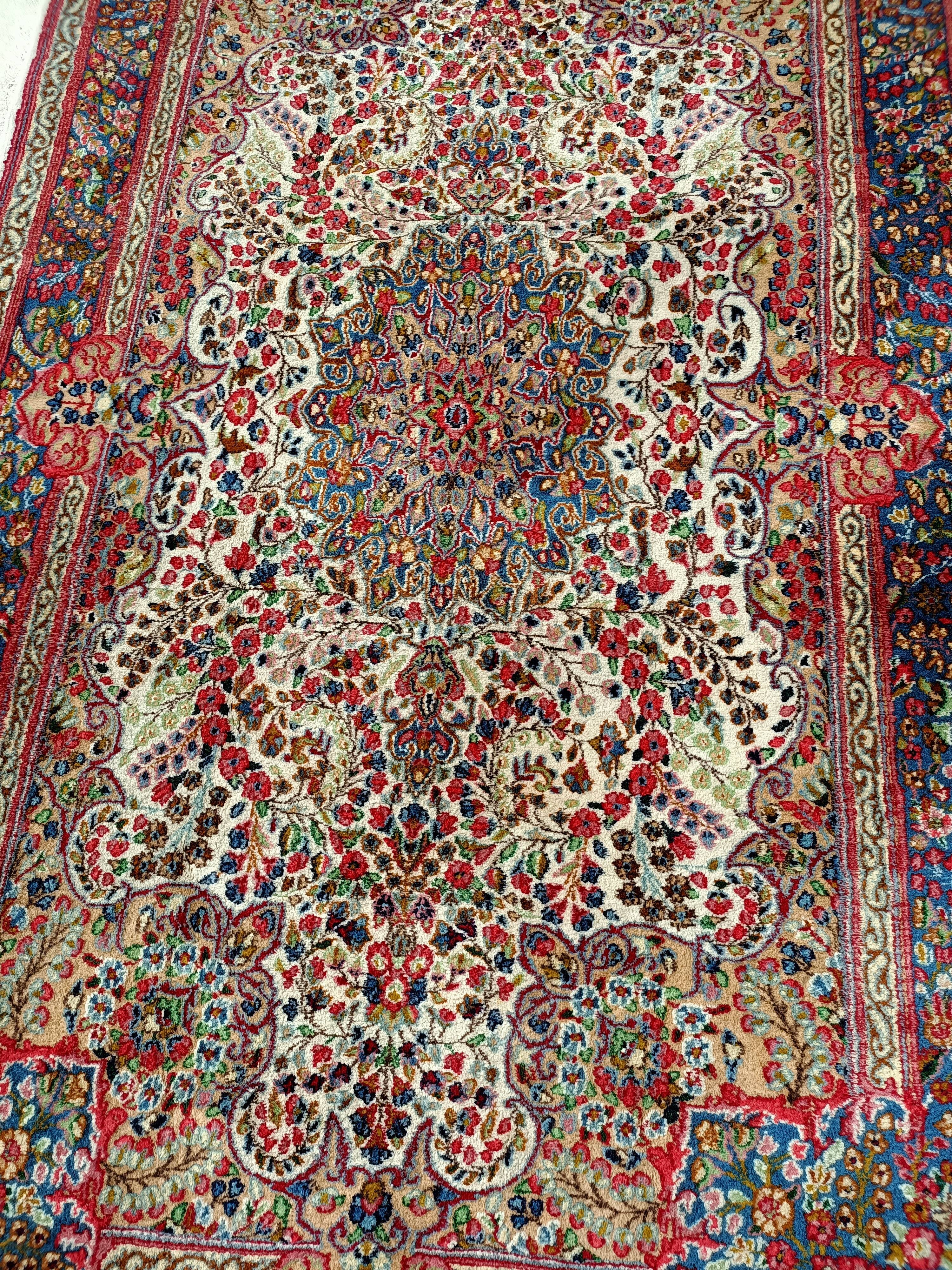 Kirman carpet 243x143 old