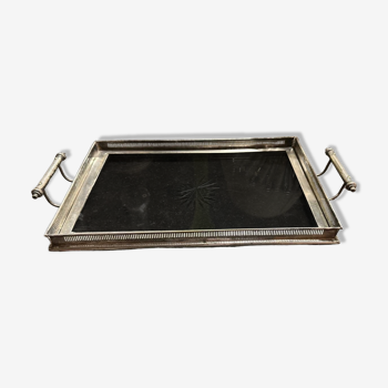 Silver metal tray