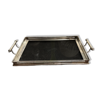 Silver metal tray