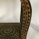 Table marocaine bois sculpte noirci 1950
